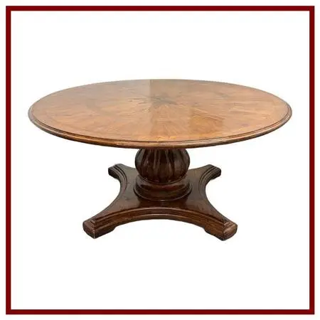 Woodland Furniture Starburst Pedestal Dining Table, 66 Inches