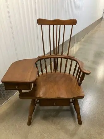 Vintage Pennsylvania House Arm / Chair Writing Table / 2 Drawers