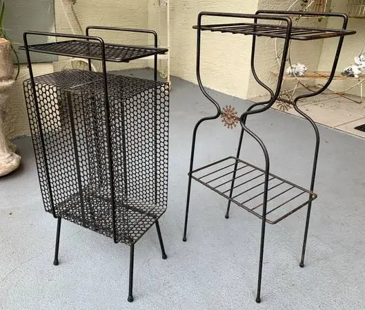 Vintage metal stand mid century mcm