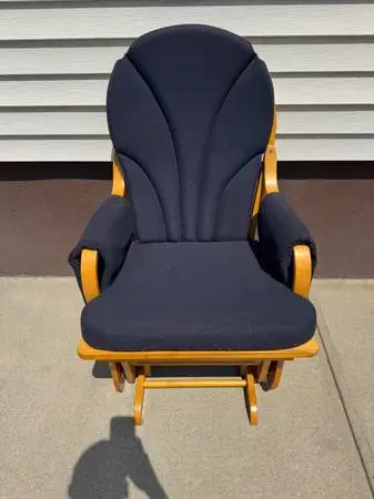 Household Wooden Living Room Rocking Gliding Chair With Cushions