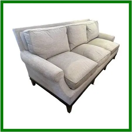 Bench Crafted Bespoke Twill Sofa, Heathered Taupe. Estimated Cost: $14