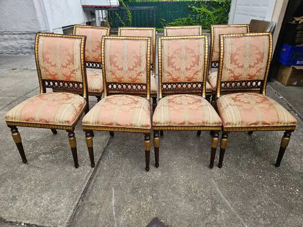 8 beautiful expensive custom made chairs