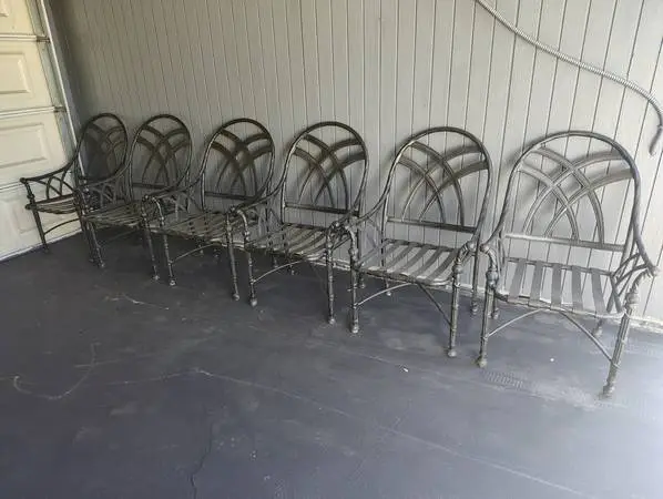 6 outdoor patio Gothic garden chairs