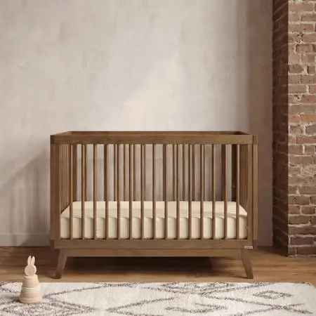 New Open Box dadada Soho 3-in-1 Convertible Crib Solid Wood Walnut Color