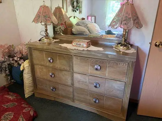 all Wood Dresser  with large mirror