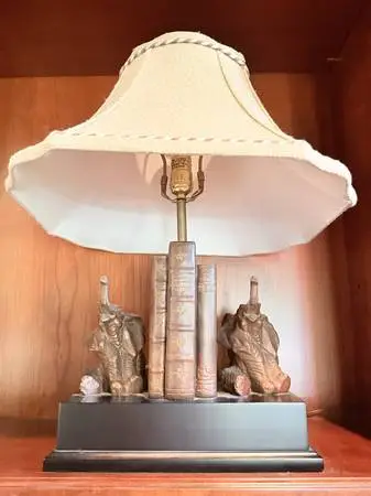 Two (2) Vintage Elephant Table Lamps