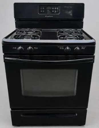 Frigidaire 30-Inch Black Gas Range, 5.0 Cu Ft Oven — $200