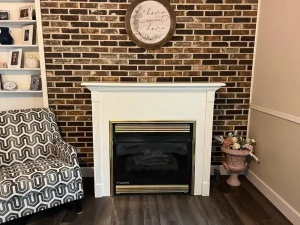 Mantle with Gas Log Insert