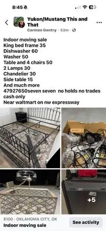 Moving sale
