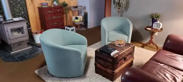 Swiveling Barrel Chairs