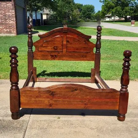 Cannonball Queen/Full Bed Frame. Wood.