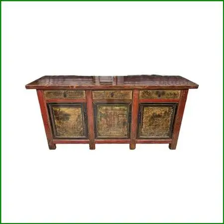 Antique Mongolian Sideboard, Late 19th Century