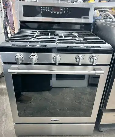 Maytag MGR8800FZ Gas Range, 5 Sealed Burners Stainless Steel 30 Inch