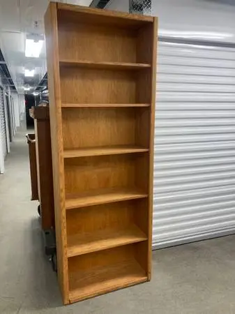 Bookcase,natural oak,6 shelves,adjustable,clean,hlp dlvr