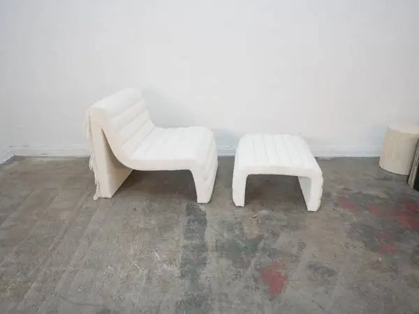 Lulu & Georgia Leon Chair and Ottoman by Carly Cushnie