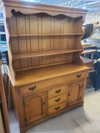 Vintage solid wood hutch