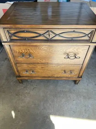 Dresser / bachelors chest/accent 3 drawer dresser with power strip and usb port