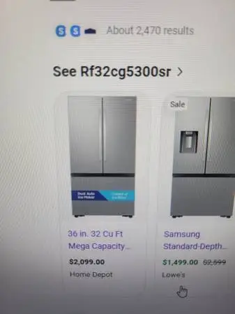 Brand new Samsung stainless steel French door refrigerator 32 cu.ft