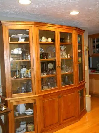 2/pc Excellent Wall hugger Custom made Hutch cabinet - Heavy duty