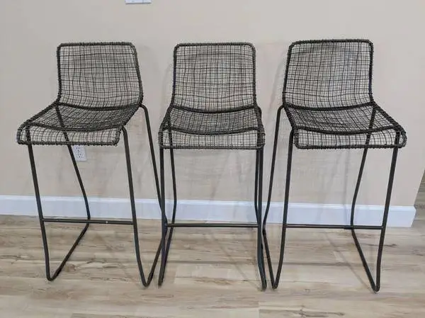 Tall Bar Stools - Unique Metal Design - RH Industrial Farmhouse Style
