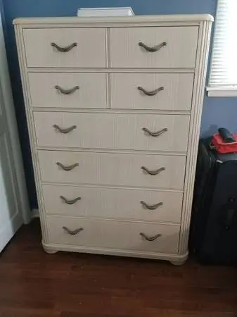 Thomasville HighBoy Multi Drawer Dresser & Night Stand White