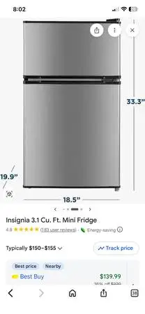 Insignia mini fridge