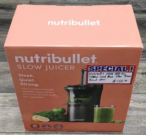 Nutribullet 24oz BPA-Free 150W Cold Press Slow Juicer Brand New