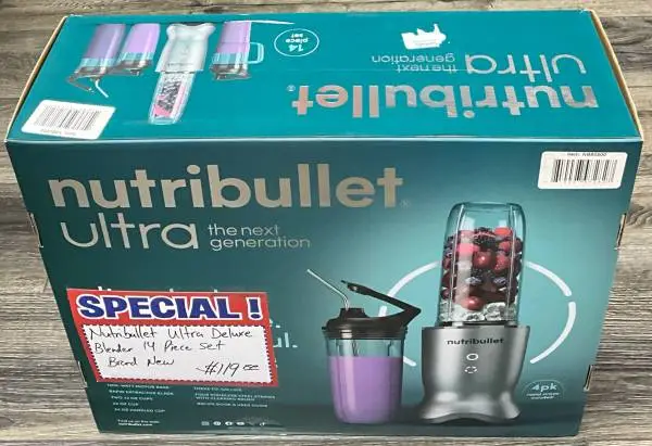 Nutribullet Ultra Deluxe Blender 14 Piece Set Brand New
