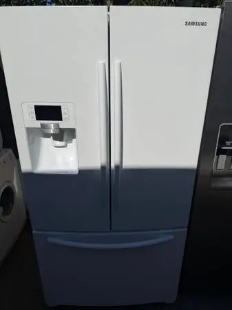 Clean white Samsung refrigerator will deliver