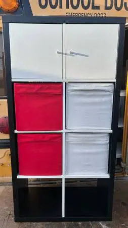 IKEA KALLAX Shelving unit cube with fabric inserts L30”*D16”*H58”(address