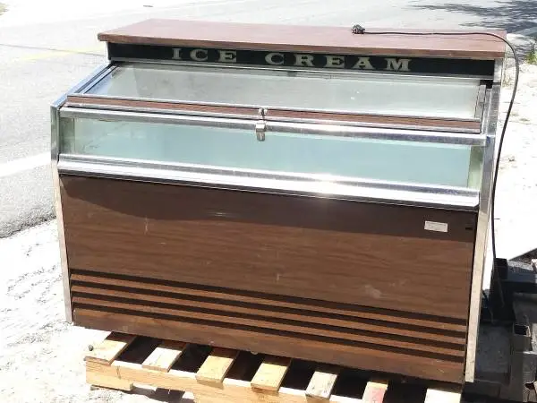 Vintage Ice Cream Freezer Box Reach In Dipping Cabinet ! - Needs fix