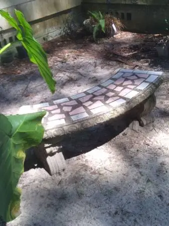 Concrete Outdoor 3-Piece Bench