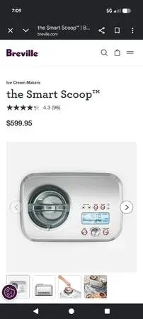 Breviile Smart Scoop Ice Cream Maker