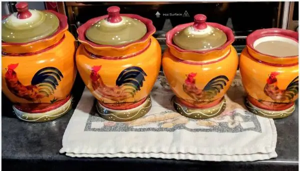 Ceramic Rooster Canister Set of 4