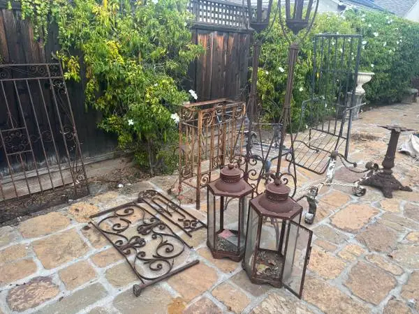 Batch Of Wrought Iron For Out Doors