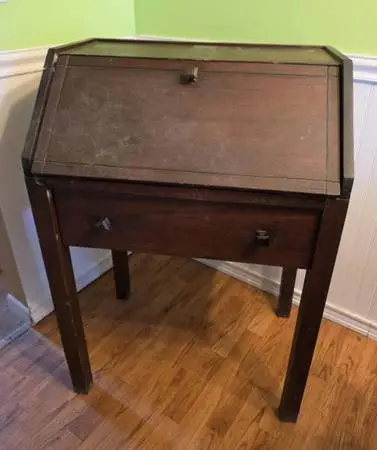 old Vintage Desk with Drawer and compartments