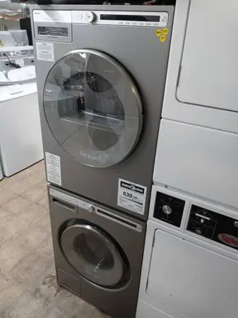 ★Asko 24 gray stackable front load washer and dryer set