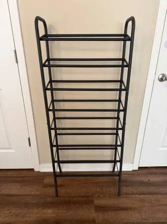 8-Tier Tall Metal Shoe Rack - $15 (Black)