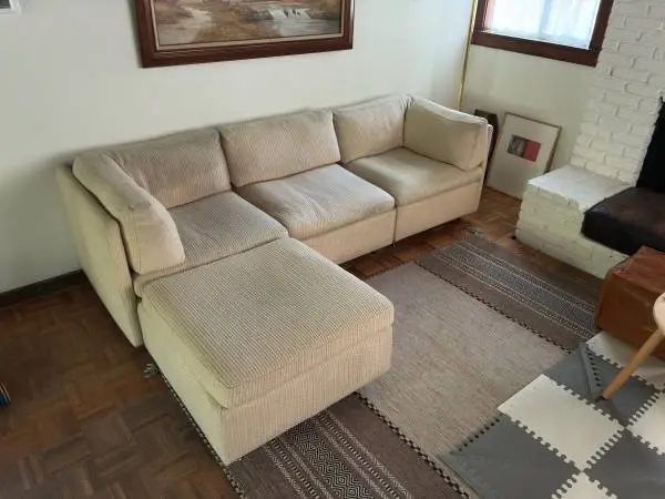 Vintage Thayer Coggin by Milo Baughman Sofa and Ottoman