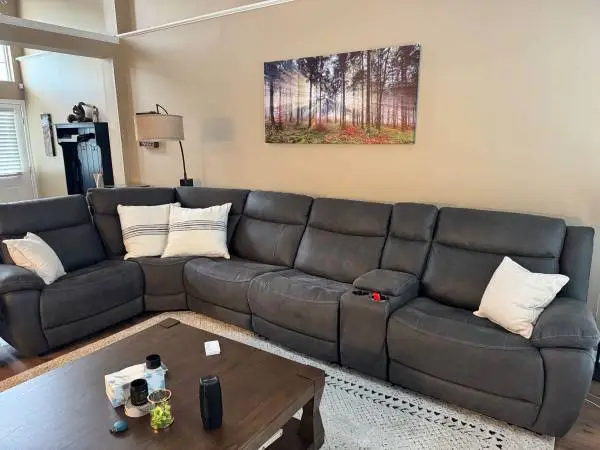 Sectional sofa with 3 power recliners