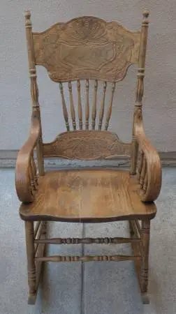 Ronnoco Brand Traditional-American Solid-Oak-Wood Rocking Chair
