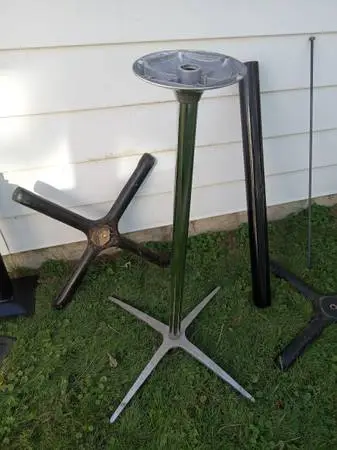 chrome pub bar height table base