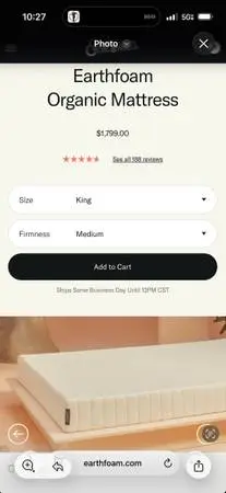King (Earthfoam Organic) Mattress