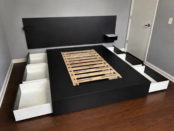 IKEA NORDLI Queen Storage Bed + Headboard – Like New – $450 OBO – MUST GO