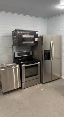 Dishwasher fridge stove and microwave