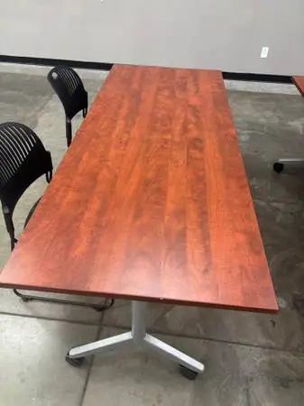 Promo*1 New Cherry 66w X 24d Flip Top Training Table Desk MSRP$940