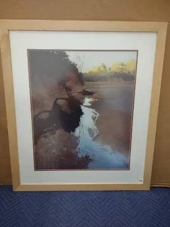 Painting Glass Frame Dibble Creek by Marc Bohne New was $400