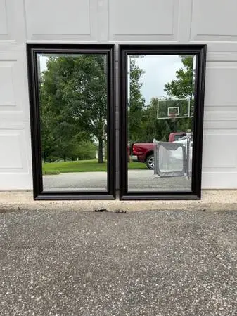 2 LARGE FRAMED MIRRORS – 24.75 x 45 EACH – VERY GOOD CONDITION