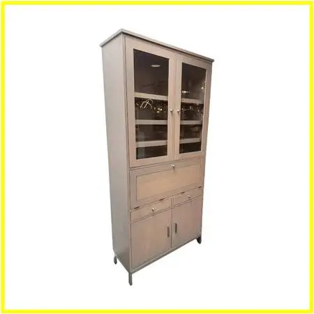 Room & Board Linear Collection Bespoke Cabinet With Secretary