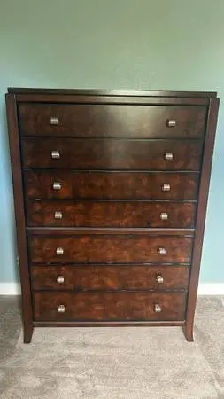 Huntington furniture tall chest of drawers dark brown dresser L40”*D19”*H57